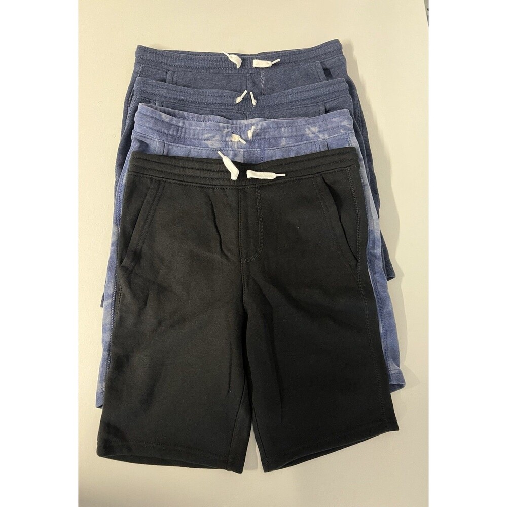 Old Navy Boys XL (14-16) Shorts Bundle 4 Pairs Navy Blue, Black, Tie-Dye Blue